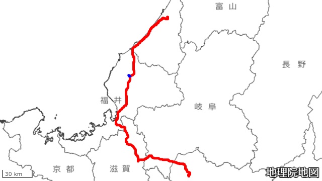北陸道ハイウェイバス路線図