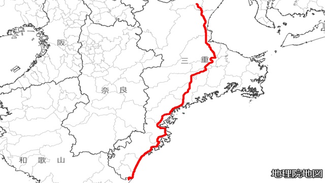 紀勢本線(亀山～新宮)路線図