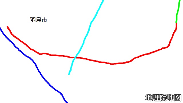 名鉄羽島線路線図