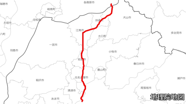 名鉄犬山線路線図