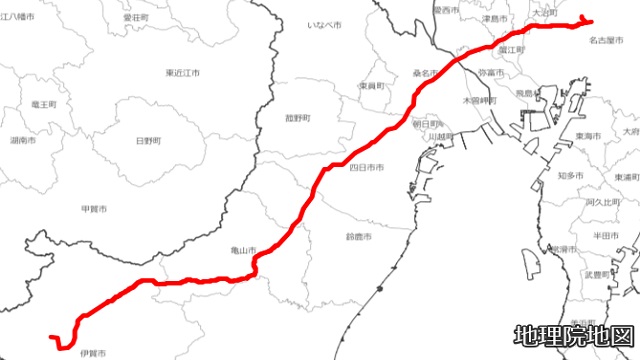 名古屋上野高速バス路線図