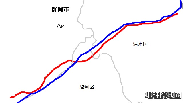 静岡鉄道静岡清水線路線図