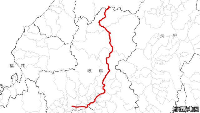 高山本線(岐阜～猪谷)路線図