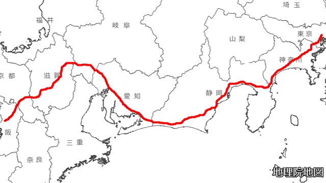 東海道新幹線路線図