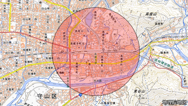 高蔵寺駅周辺図