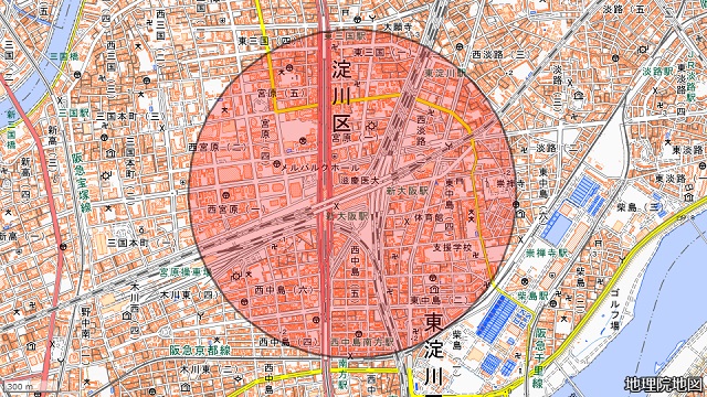 新大阪駅周辺図