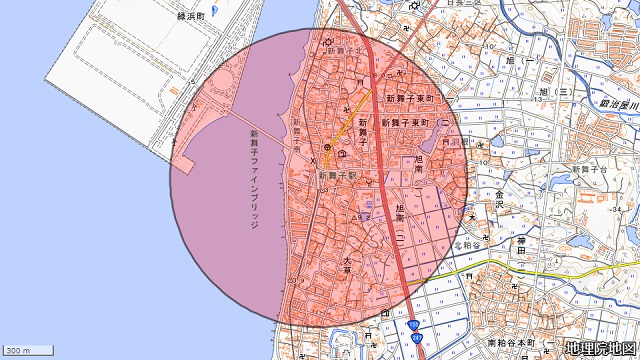 新舞子駅周辺図