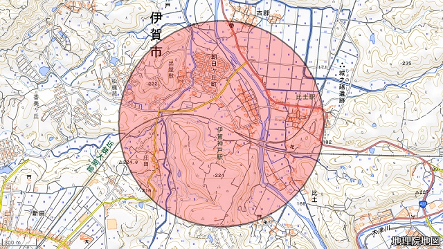 伊賀神戸駅周辺図