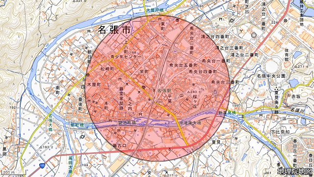 名張駅周辺図